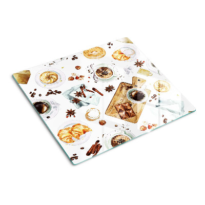 Tábua para cozinha Delícias de café e produtos assados