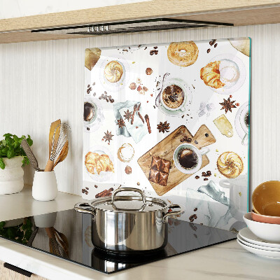 Tábua para cozinha Delícias de café e produtos assados