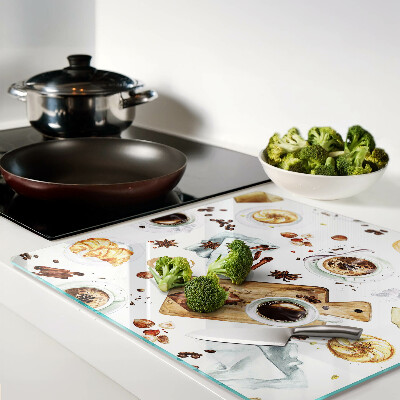 Tábua para cozinha Delícias de café e produtos assados