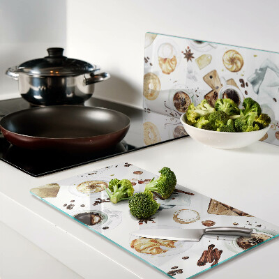 Tábua para cozinha Delícias de café e produtos assados