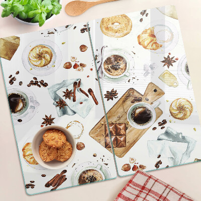 Tábua para cozinha Delícias de café e produtos assados