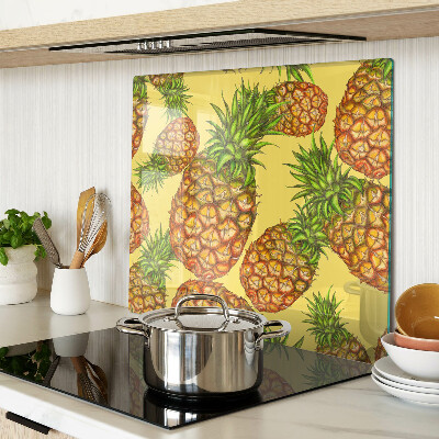 Tábua para corte Abacaxis em fundo amarelo