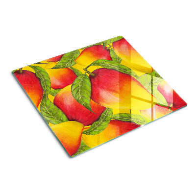 Tábua para corte Pimentões em um fundo de folhas verdes