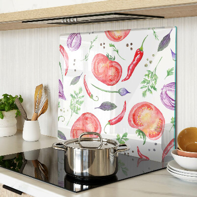 Tábua para cozinha Acentos vegetais em aquarela