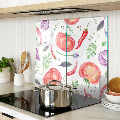 Tábua para cozinha Acentos vegetais em aquarela