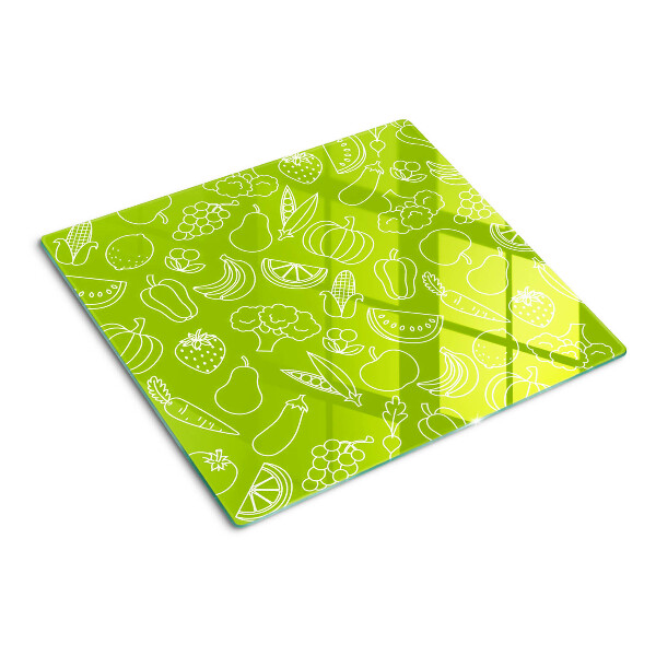 Tábua para corte Tema de frutas e vegetais