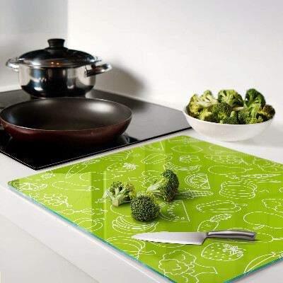 Tábua para corte Tema de frutas e vegetais