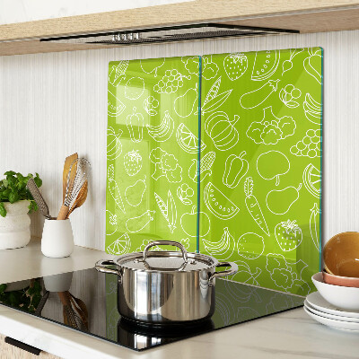 Tábua para corte Tema de frutas e vegetais