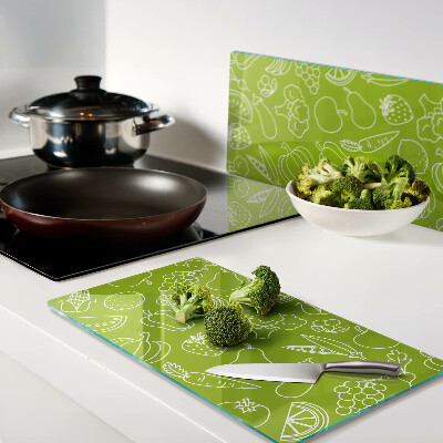 Tábua para corte Tema de frutas e vegetais