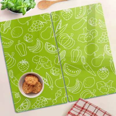 Tábua para corte Tema de frutas e vegetais