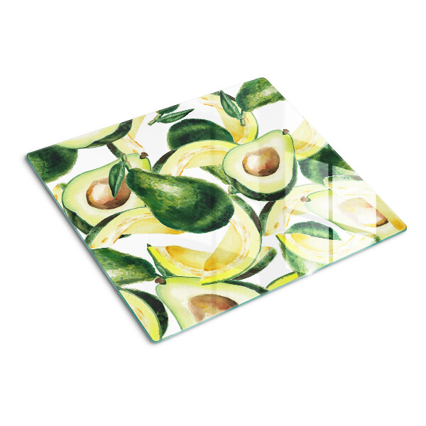Tábua para cozinha Abacate com folhas ao fundo