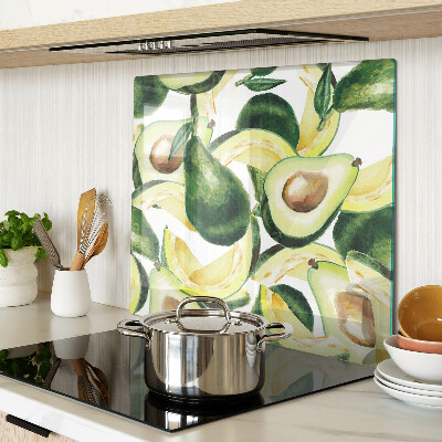 Tábua para cozinha Abacate com folhas ao fundo