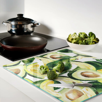 Tábua para cozinha Abacate com folhas ao fundo