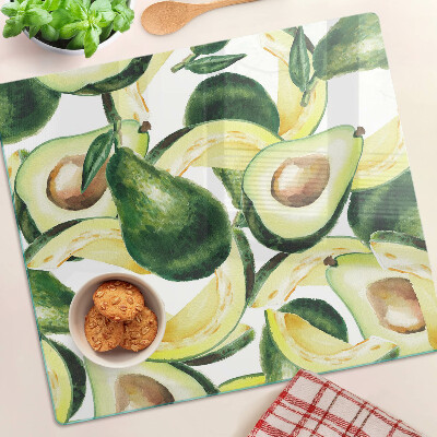 Tábua para cozinha Abacate com folhas ao fundo