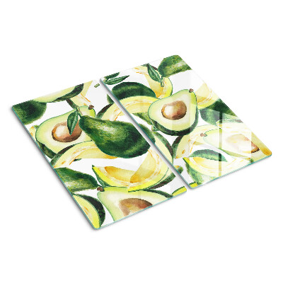 Tábua para cozinha Abacate com folhas ao fundo