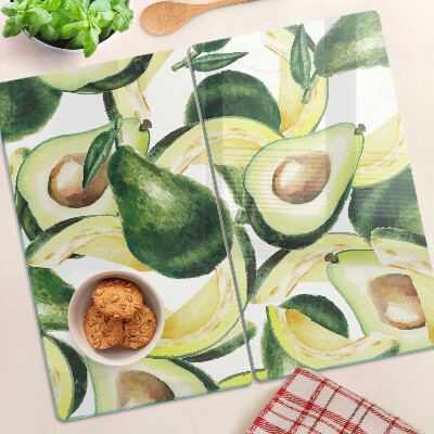 Tábua para cozinha Abacate com folhas ao fundo