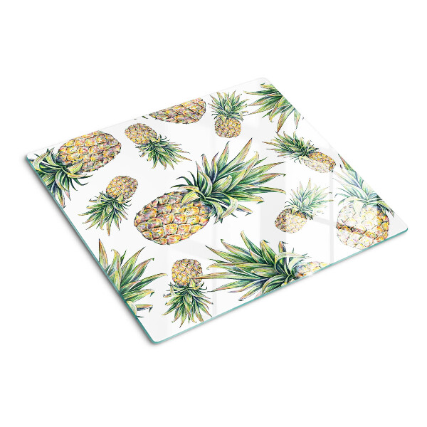 Tábua para cozinha Abacaxis em fundo branco