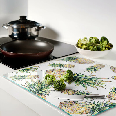 Tábua para cozinha Abacaxis em fundo branco