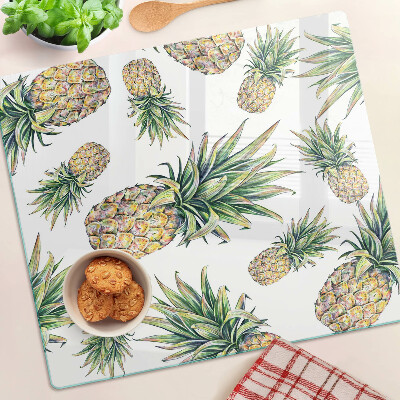 Tábua para cozinha Abacaxis em fundo branco