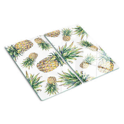 Tábua para cozinha Abacaxis em fundo branco