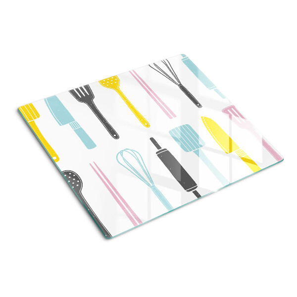 Tábua para cozinha Utensílios de cozinha em tons pastel