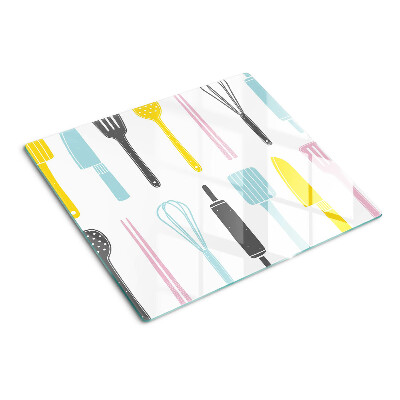 Tábua para cozinha Utensílios de cozinha em tons pastel