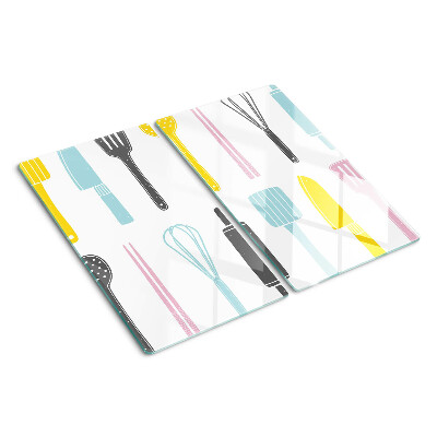 Tábua para cozinha Utensílios de cozinha em tons pastel