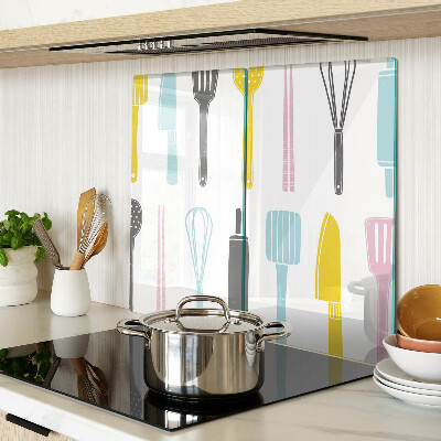 Tábua para cozinha Utensílios de cozinha em tons pastel