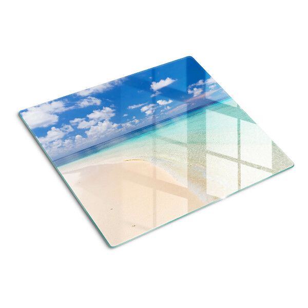 Tábua para corte Praia com céu azul