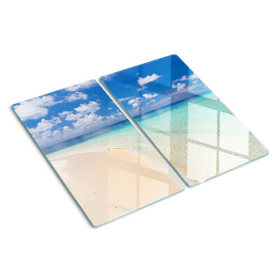 Tábua para corte Praia com céu azul
