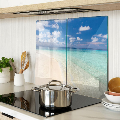 Tábua para corte Praia com céu azul