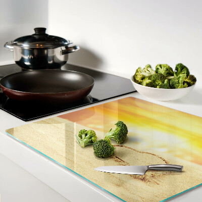 Tábua para corte Praia ao pôr do sol