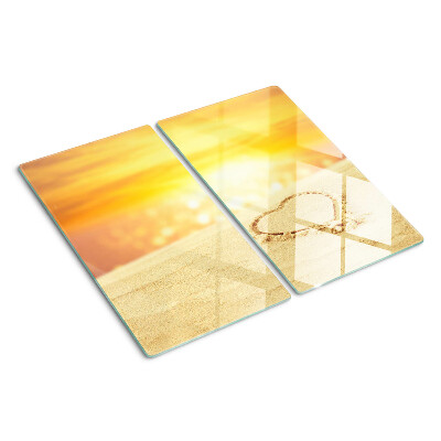 Tábua para corte Praia ao pôr do sol