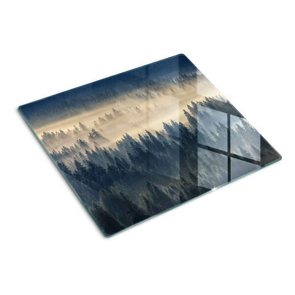 Tábua para cozinha Cenário de floresta enevoada