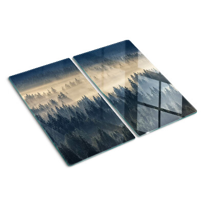 Tábua para cozinha Cenário de floresta enevoada