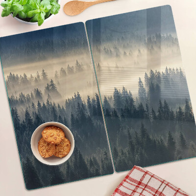 Tábua para cozinha Cenário de floresta enevoada