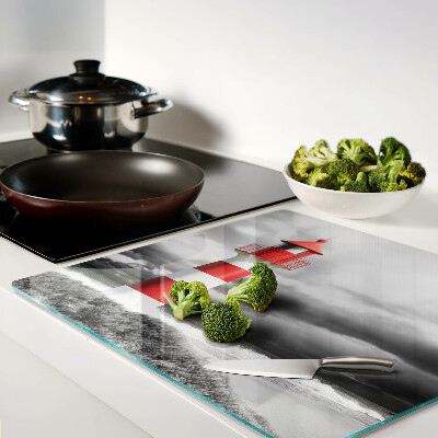 Tábua para corte Um farol na paisagem