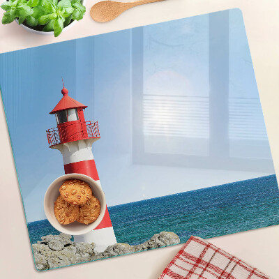 Tábua para cozinha Um farol sobre o oceano