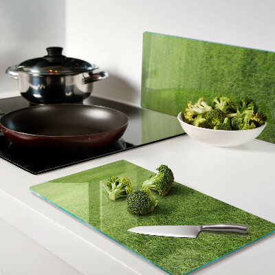 Tábua para corte grama verde