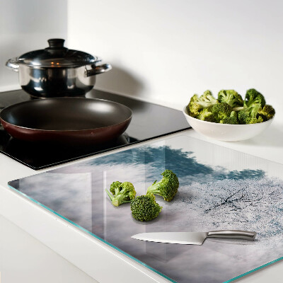 Tábua para cozinha Paisagem de inverno com árvores