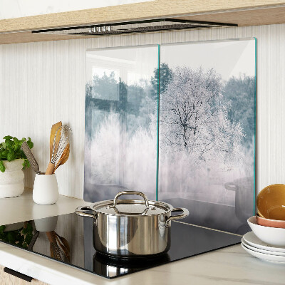 Tábua para cozinha Paisagem de inverno com árvores