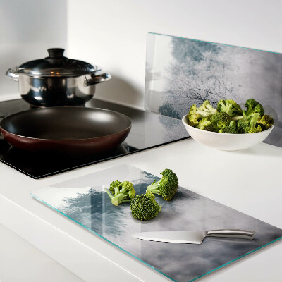 Tábua para cozinha Paisagem de inverno com árvores