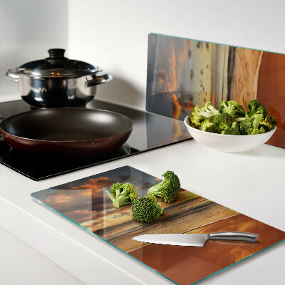 Tábua para cozinha Pôr do sol sobre o mar