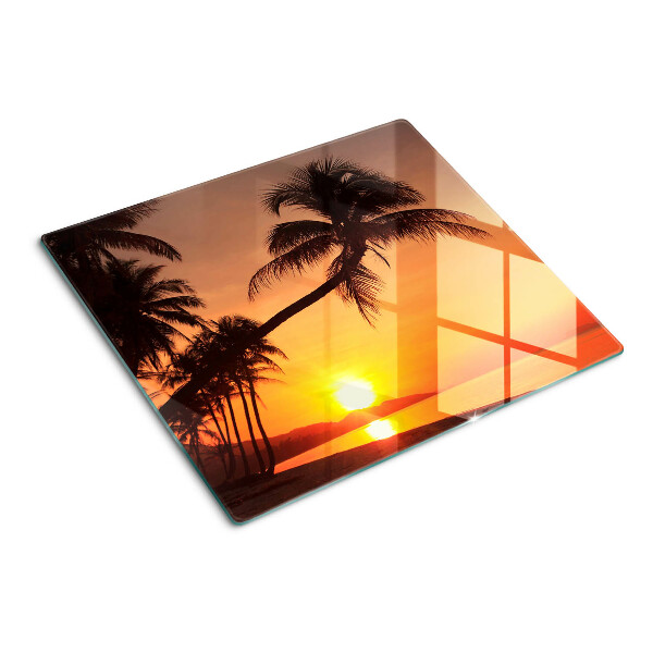 Tábua para corte Pôr do sol na praia