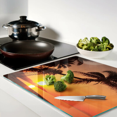 Tábua para corte Pôr do sol na praia