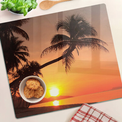 Tábua para corte Pôr do sol na praia