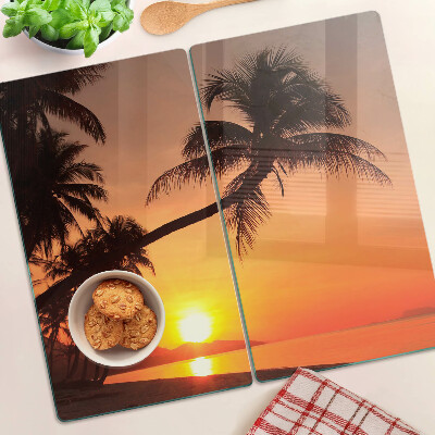 Tábua para corte Pôr do sol na praia