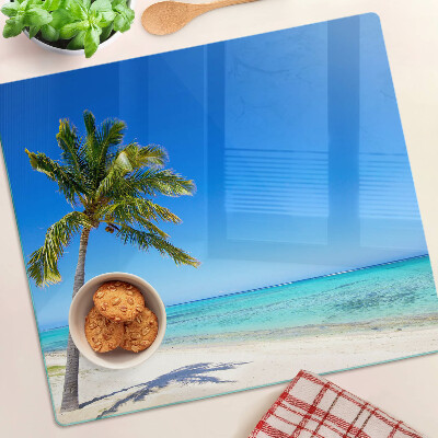 Tábua para corte Praia com palmeira