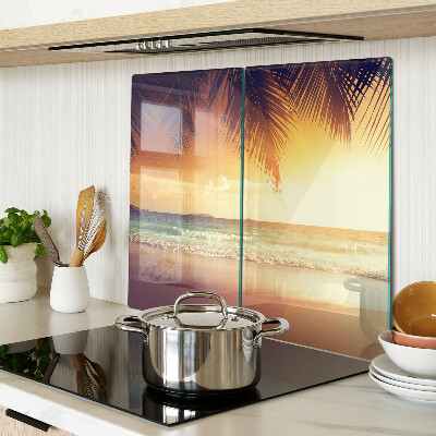 Tábua para cozinha Pôr do sol sobre a praia