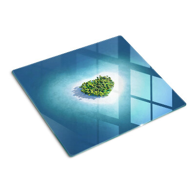 Tábua para corte Ilha com palmeiras